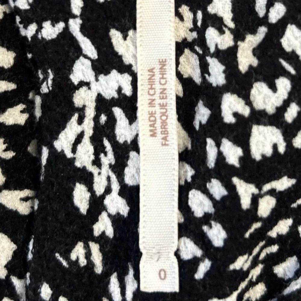 Free People Women's Black White‎ Print Midi Dress Bohemian Casual Beach